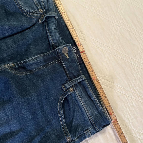 Gap Classic Straight Fit Jeans Women Size 12 (31) Regular Blue Stretch Dark Wash - Picture 10 of 10